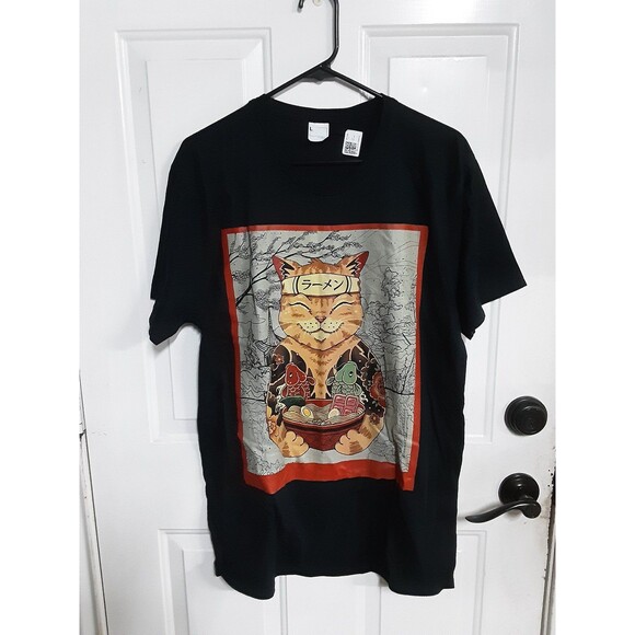 Kawaii Cat Anime Japanese Vintage T Shirt - Picture 1 of 1